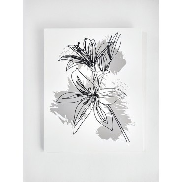 CUADRO 1 | 40x50 LÍRIO LÍNEAS & FONDO GRIS