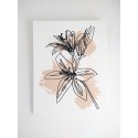 CUADRO 1 | 40x50 LÍRIO LÍNEAS & FONDO PALO DE ROSA