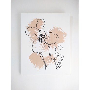 CUADRO 1 | 40x50 ORQUÍDEA LÍNEAS & FONDO PALO DE ROSA