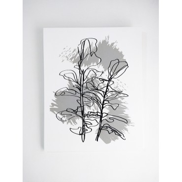 CUADRO 1 | 40x50 PLANTA LÍNEAS & FONDO GRIS