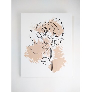 CUADRO 1 | 40x50 ROSA LÍNEAS & FONDO PALO DE ROSA