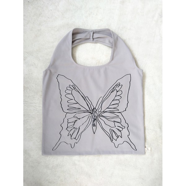 TOTE BAG GRIS MARIPOSA 