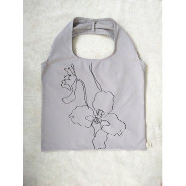 TOTE BAG GRIS ORQUÍDEA